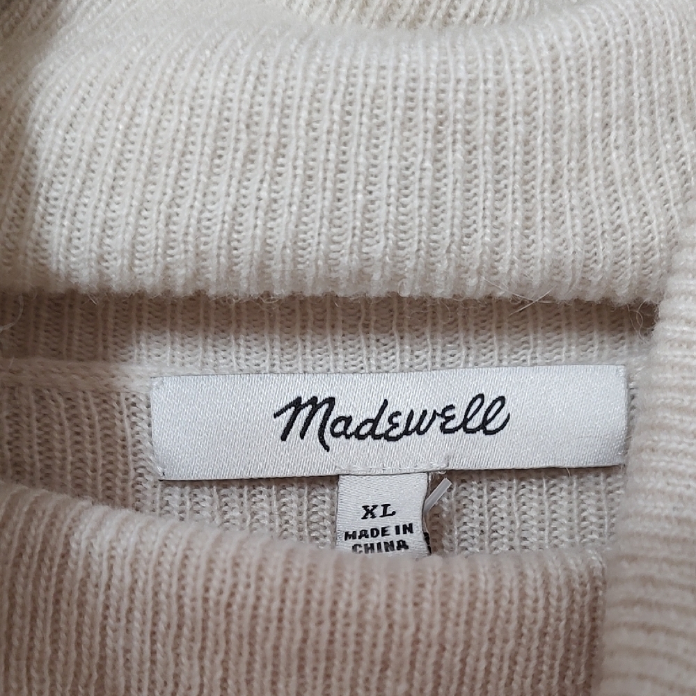 Madewell Cream Turtleneck Sweater Size XL - Picture 4 of 5